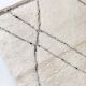 Moroccan Berber carpet blessed ouarain ecru with black diamonds engraved 284x198cm