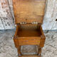 Vintage Solid Oak Nightstand with Storage #E105