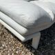 Danish Komfort white leather sofa