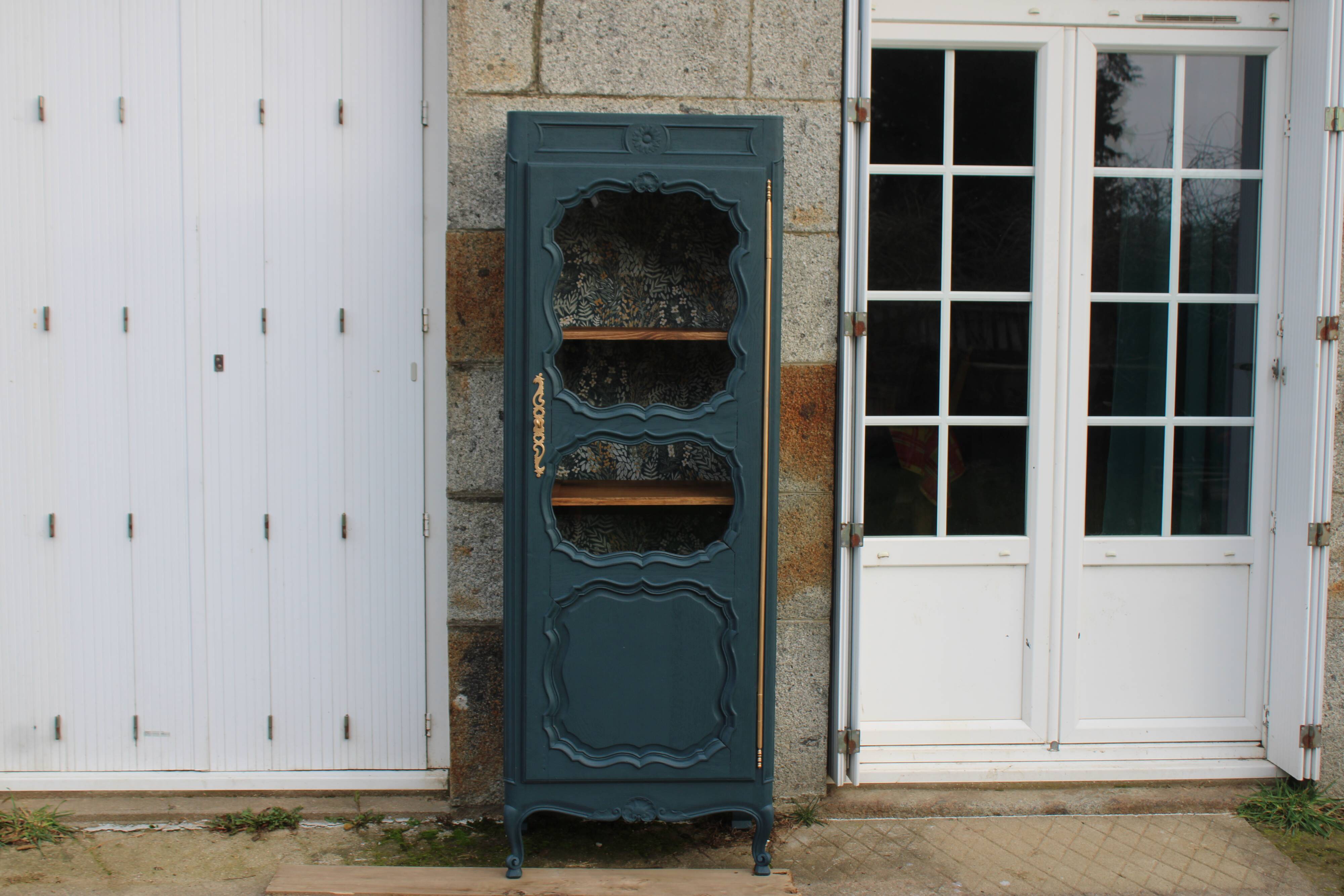 Renovated antique display cabinet