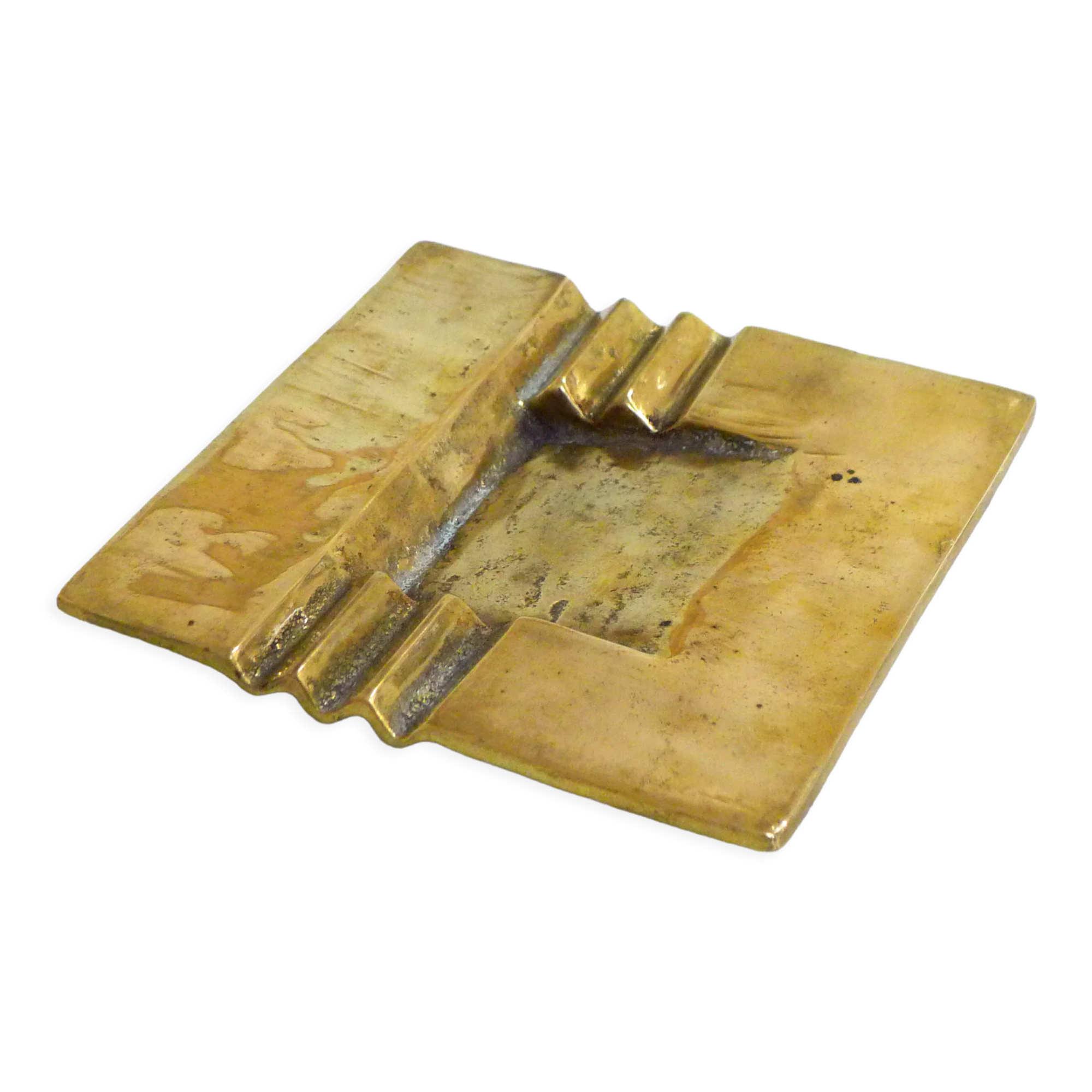 Stylized ashtray gilded bronze