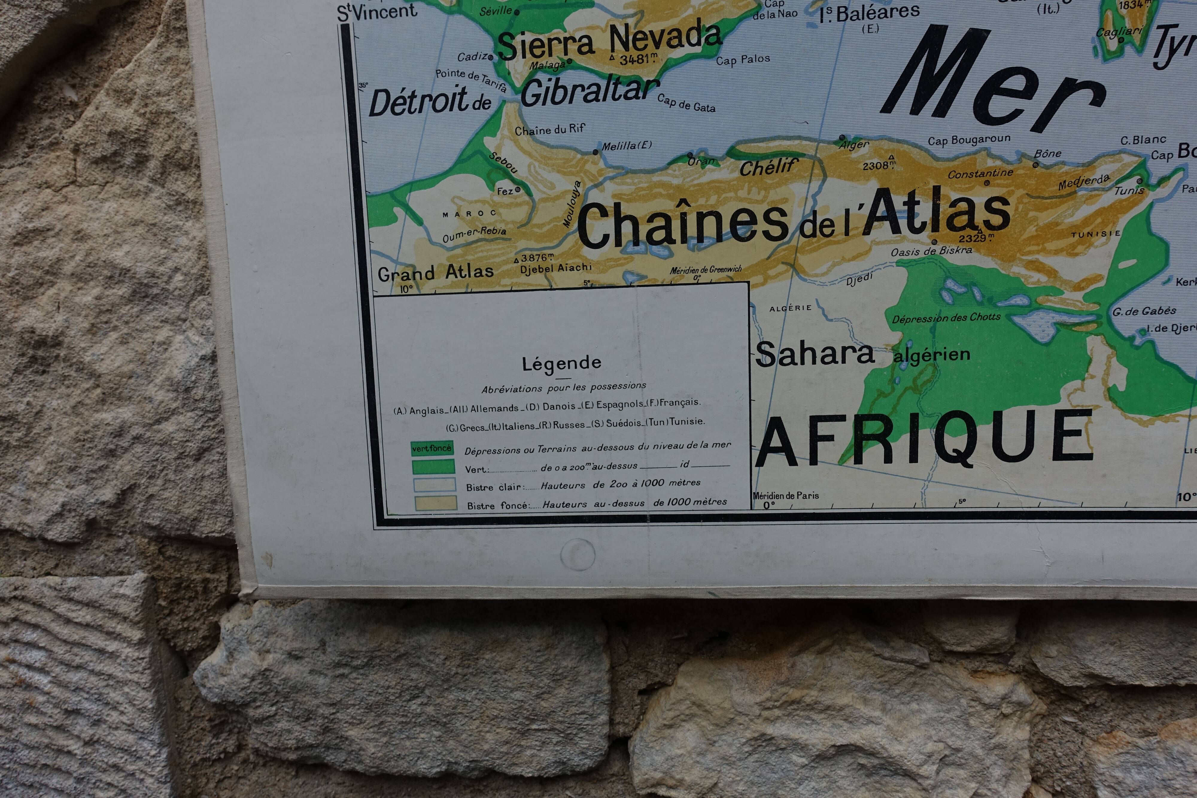 Old school map Vidal Lablache 312 Political and geographical Europe