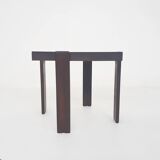 Dark brown square side table in the style of Porada Arredi, 1960's
