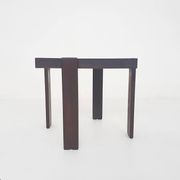 Dark brown square side table in the style of Porada Arredi, 1960's