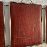 Vintage 1950s triptych mirror barber hairdresser brick - 27 x 67 cm