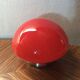 Vintage mushroom lamp in red opaline