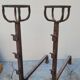 Pair of old 19th century wrought iron fireplace andirons