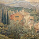 Old painting tableau Vieux Mâs at the Aire Saint-Michel E.Duru 1951