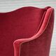 Fauteuil danois des années 1970, velours de mobilier, pieds en bois d'orme.