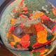 World map lamp Scan-globe Denmark vintage 1972 swivel & tiltable