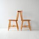 Pair of Scandinavian 1950s/60s beech and teak chairs Pinstol type