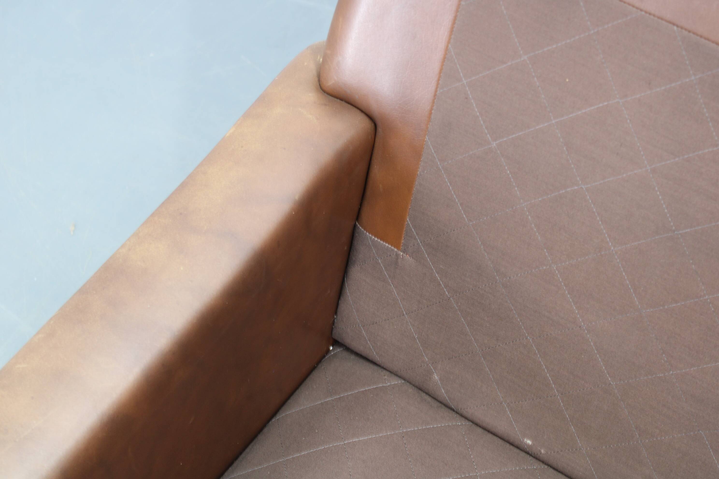 Mid-century Danish two-seat leather sofa by Svend Skipper, 1960s