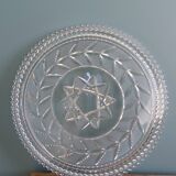 Pie dish, cut glass presentation plate by Walther Glass.