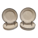 6 assiettes à desserts vintage écru liseré doré porcelaine Niderviller modèle Amiens
