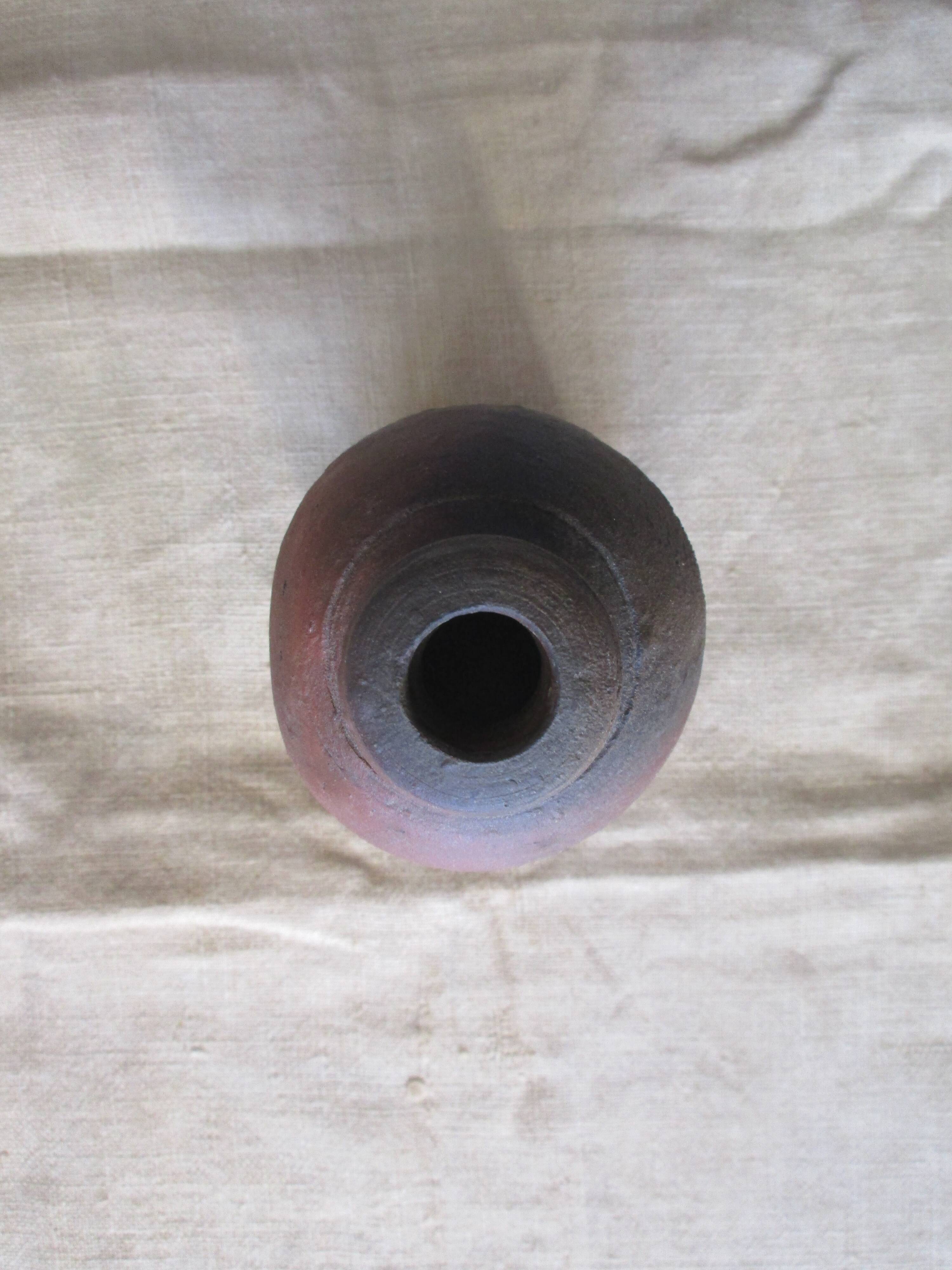 Rustic raw gres bottle