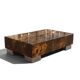 Table Basse Vintage Guy Lefèvre - Laque Écaille & Métal (Années 70)