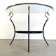 Hollywood regency brass swan console, 1980s