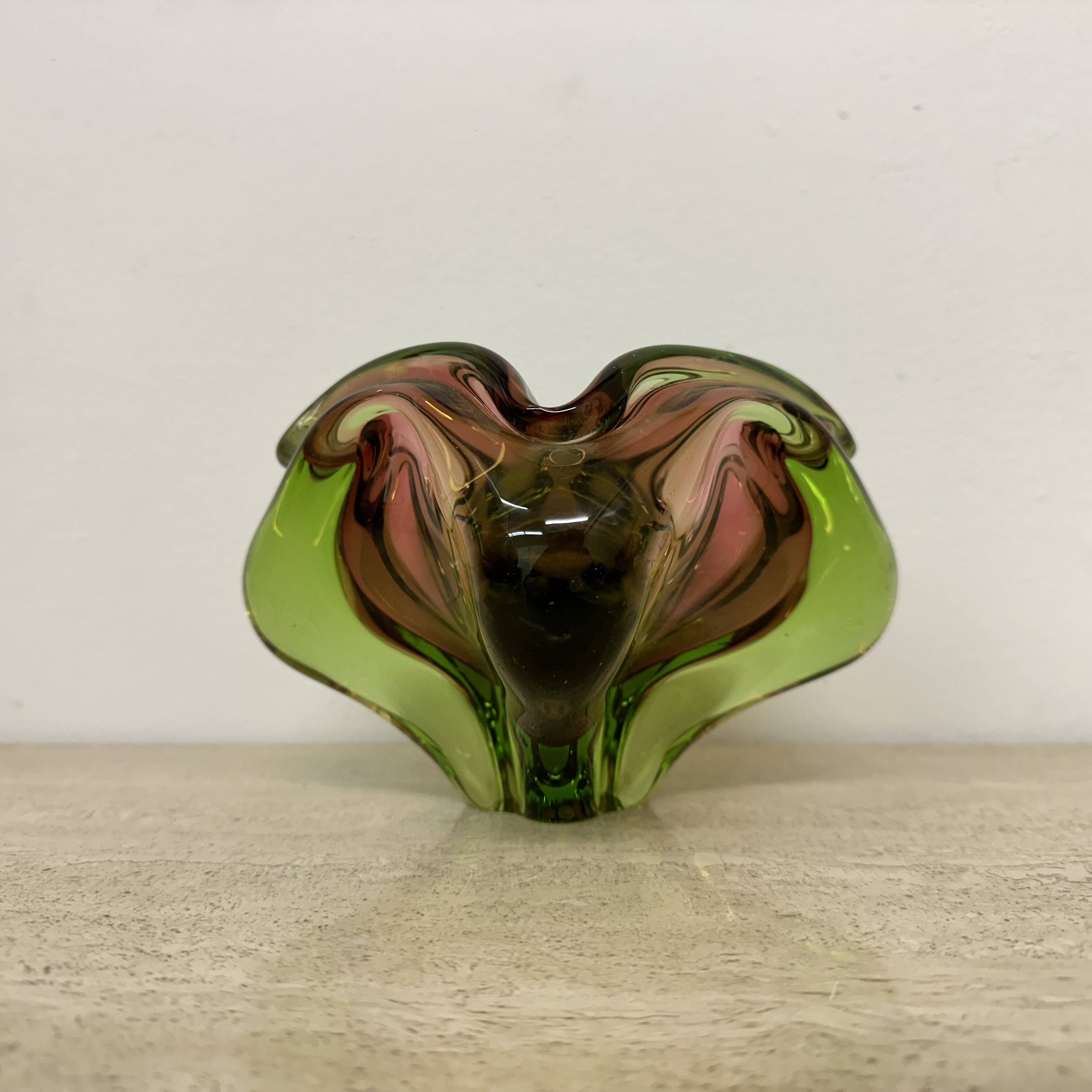 Mid century Murano glass bowl , 1970s