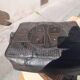 Vintage leather pouf