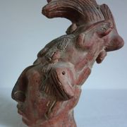 Large sculpture of Maya king Pakal's head, Mexico.