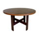 Ancienne table en bois marqueté design Dieter Waeckerlin Idealheim, années 70