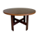 Ancienne table en bois marqueté design Dieter Waeckerlin Idealheim, années 70