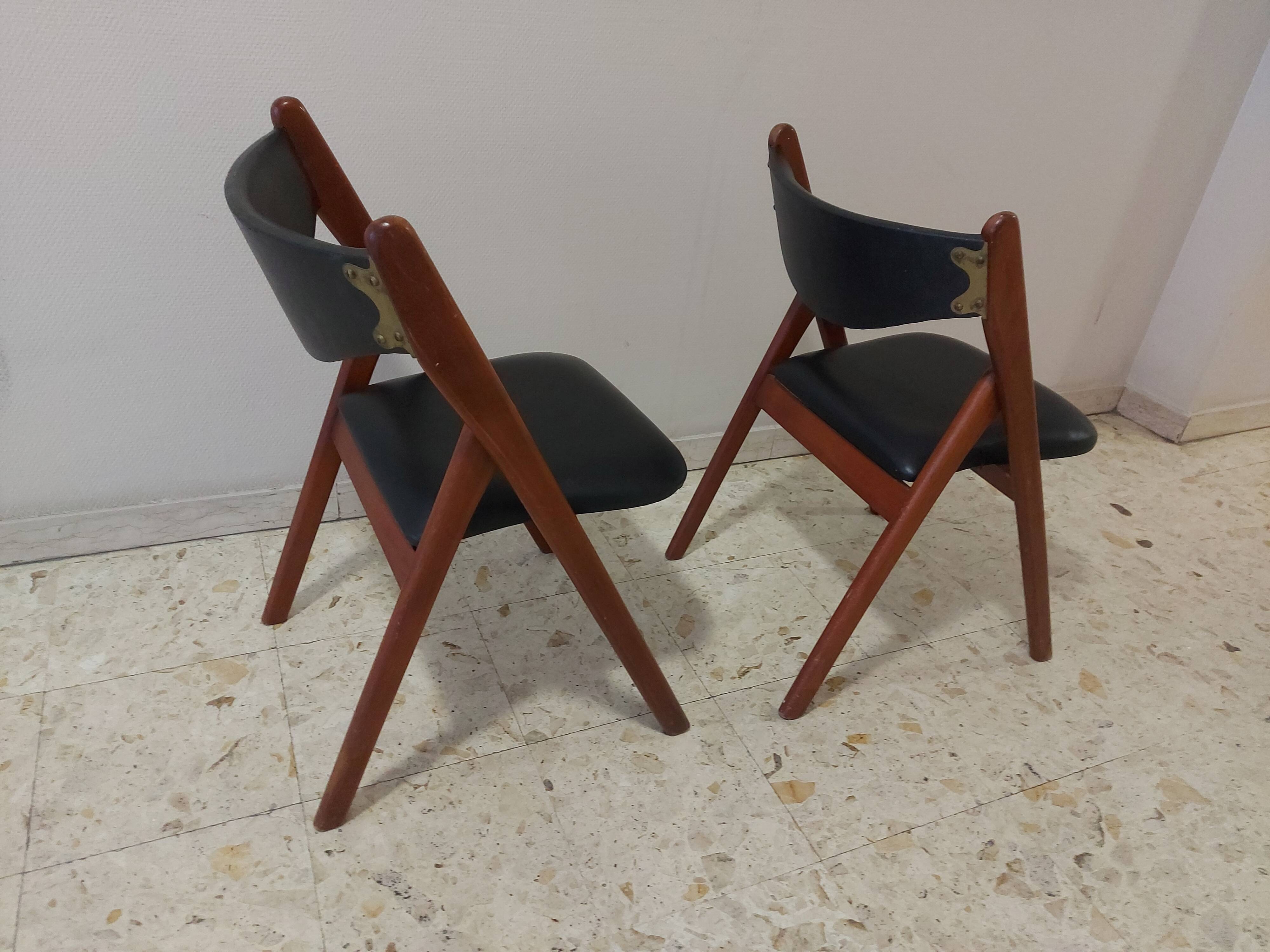 2 vintage folding chairs 50 , 60'S Norquist