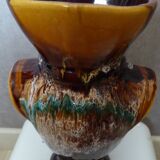 Vase en faience de style barbotine