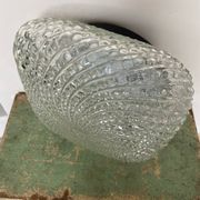 Plafonnier applique en verre dépoli 70's
