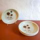4 x sarreguemines france thistle deep plates mid century gres ceramic pottery salad bowls