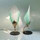 Paire de lampes de table Néfertiti Murano