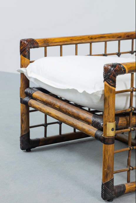 Pair of vintage bamboo armchairs - circa 1950 / 1960