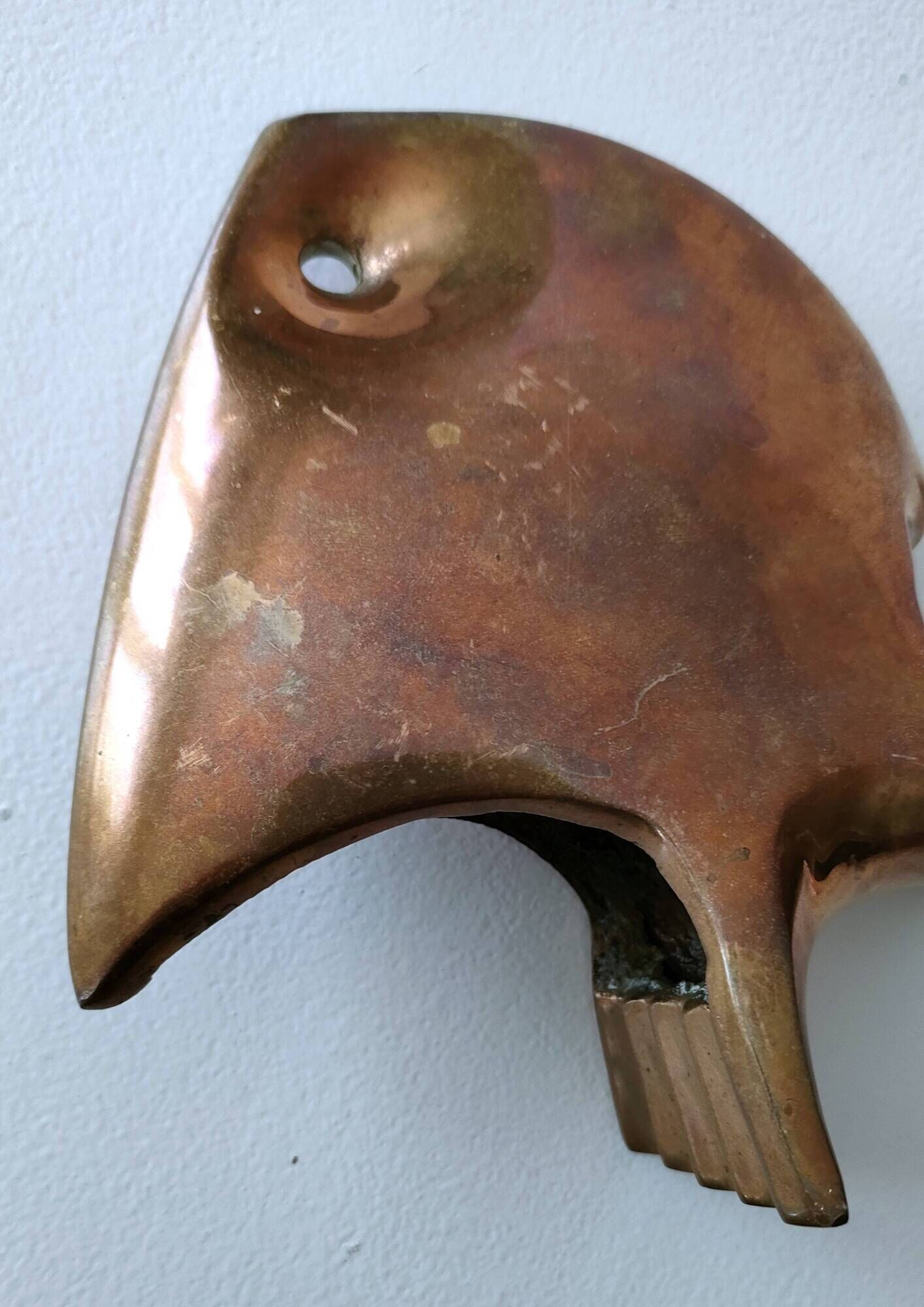 André Bloc - Sculpture/Modernist Ashtray Angel Fish - 50s - Bronze