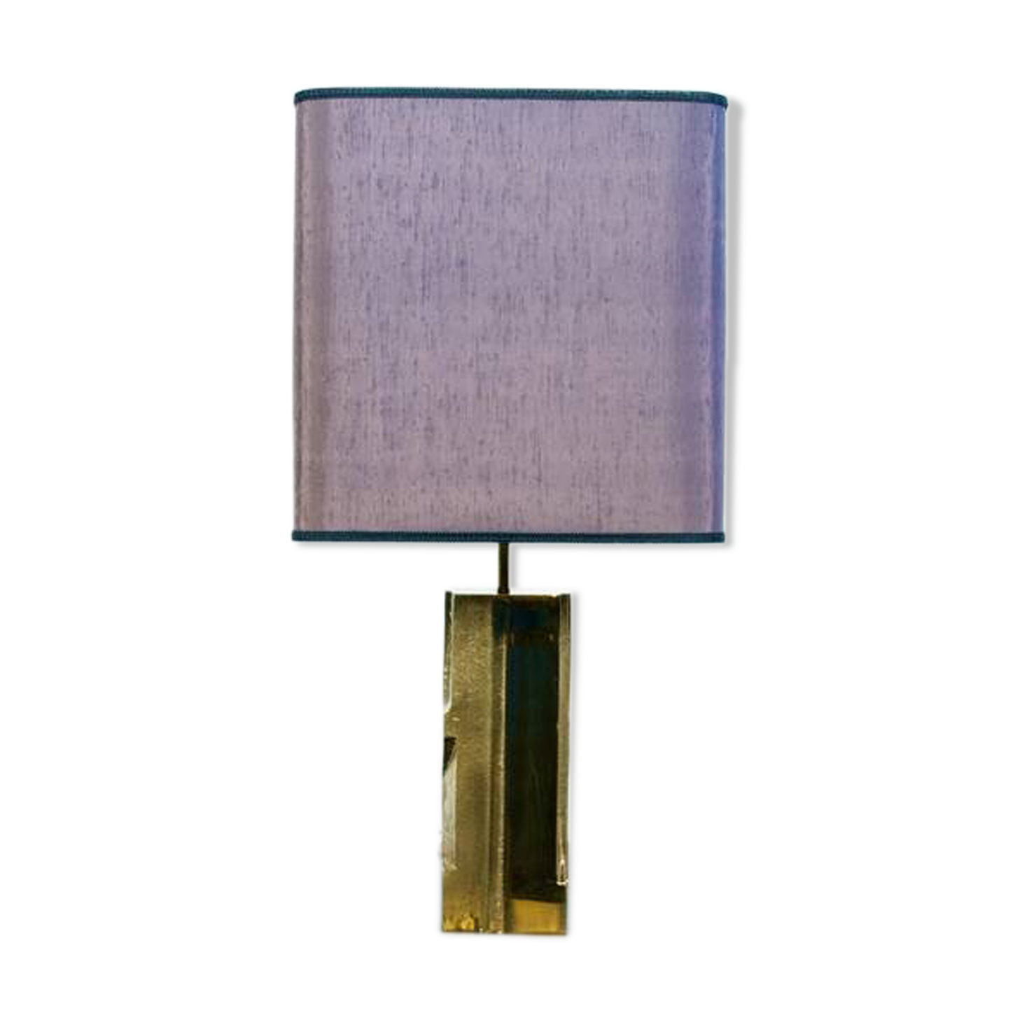 POLISHED/FROSTED BRONZE LAMP MICHEL MANGEMATIN FRANCE 1960