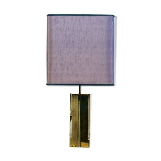 POLISHED/FROSTED BRONZE LAMP MICHEL MANGEMATIN FRANCE 1960