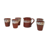 Coffee service in sandstone Amerindian motif