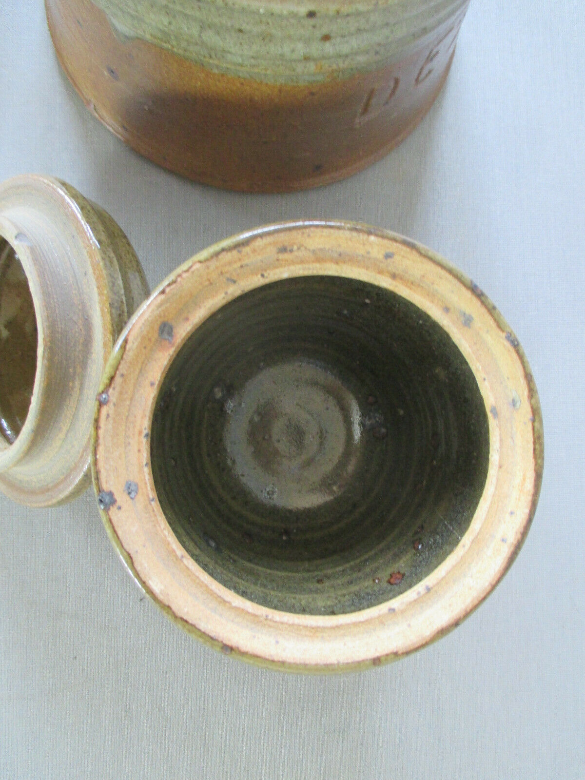 Pierre Digan 2 ceramic cutlery pots la Borne