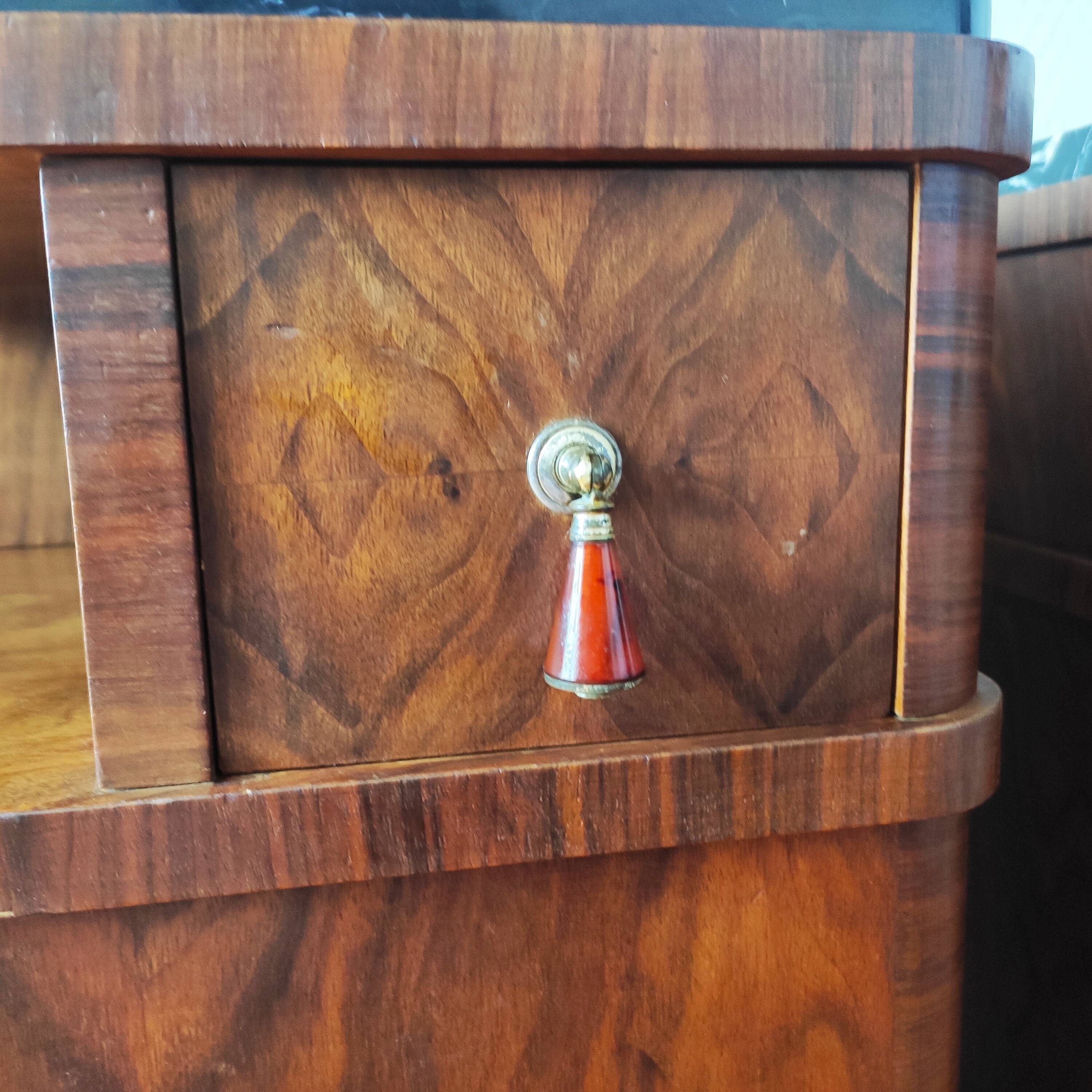 Pair of art deco bedside tables