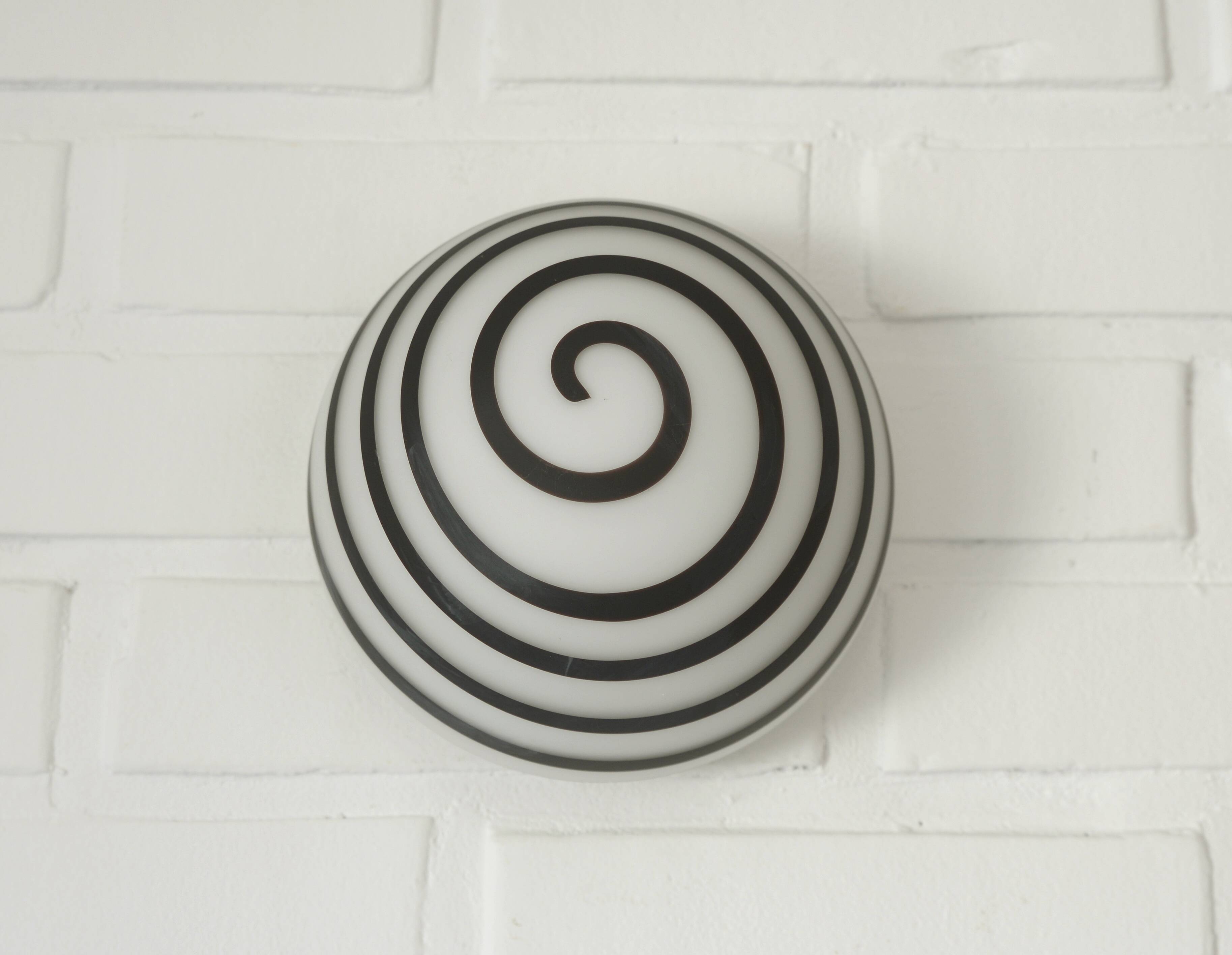 Vintage Sconce Pop Art Black and White  Swirl Glass Wall Lamp Ceiling Light