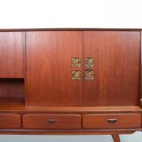 Louis van Teeffelen Vintage Design Teak Wooden High Sideboard for Webe 60s