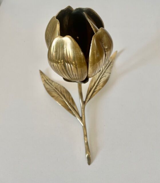 Ashtray "flower" brass 1970