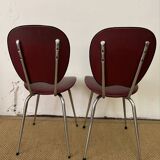 Pair of vintage leatherette chairs