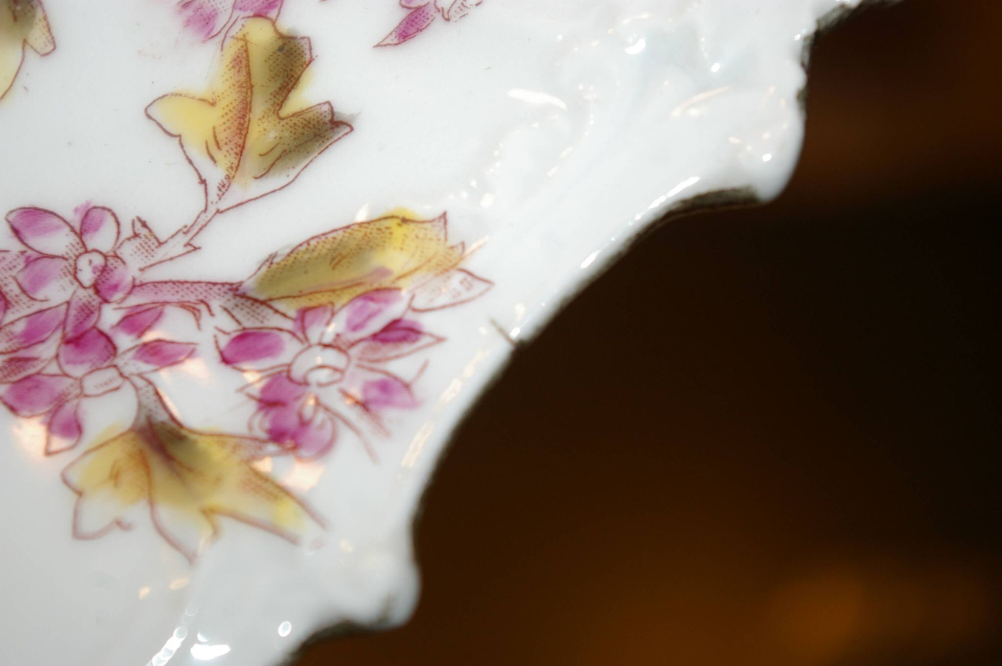 6 Limoges porcelain dessert plates 1900 - Bird decor