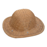 Vintage colonnial hat in woven rush