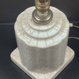 Art Deco cracked ceramic lamp base circa 1930 -