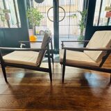 Pair of Danish armchairs in the style of Grete Jalk