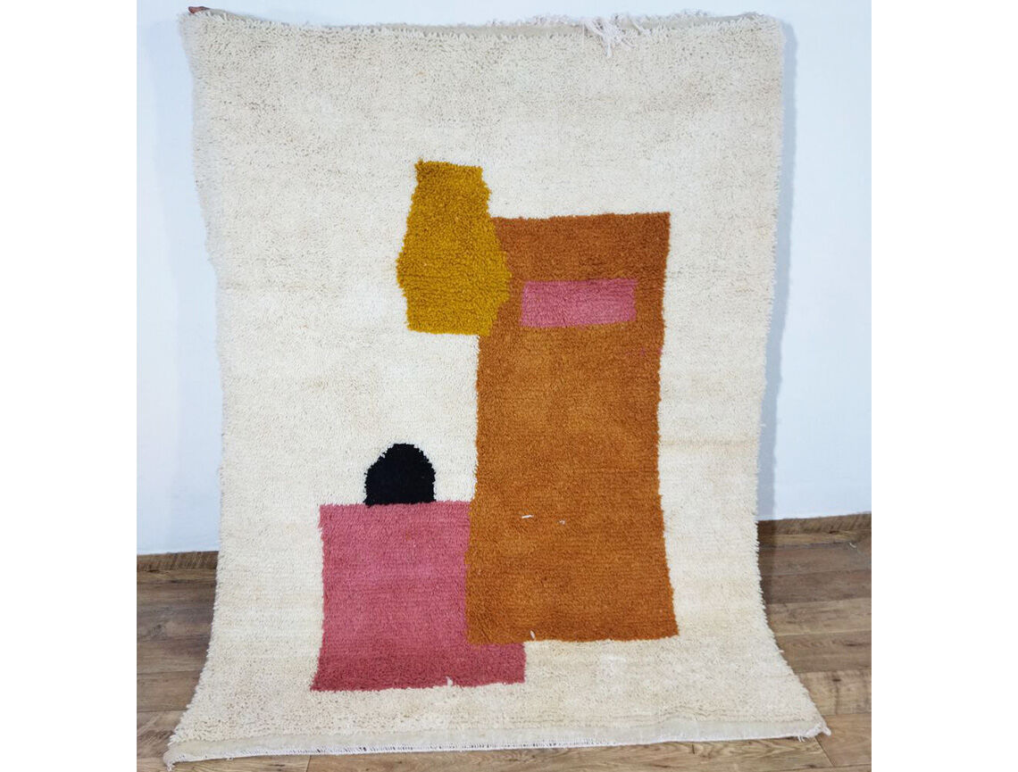 Handmade moroccan berber carpet 217 x 158 cm