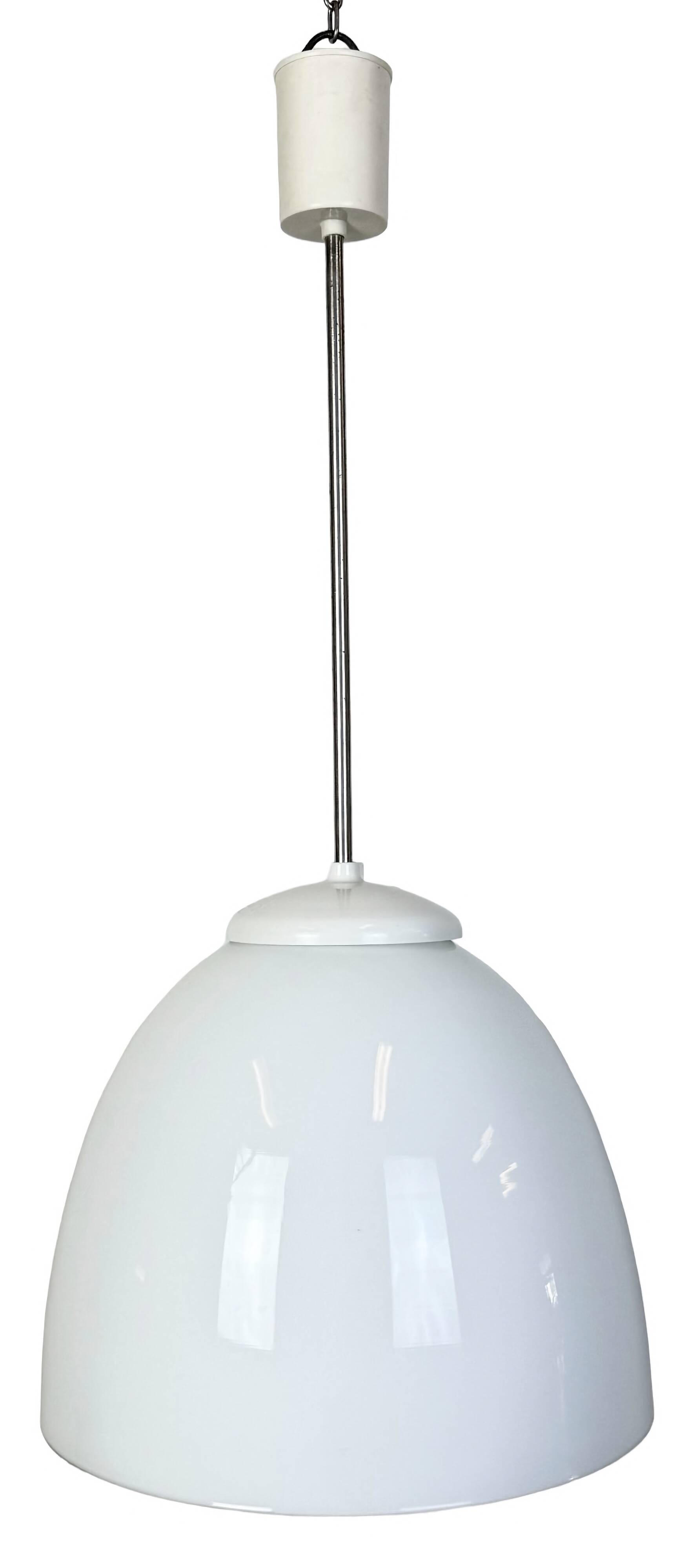 Vintage Chandelier with Milk Glass from Elektrosvit, 1960s