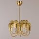 Hans-Agne Jakobsson 12-Armed Brass and Glass Model T 789/12 Chandelier, 1960s