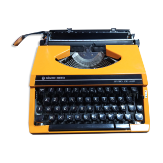 Orange Luxury Silver Reed SR 180 Typewriter
